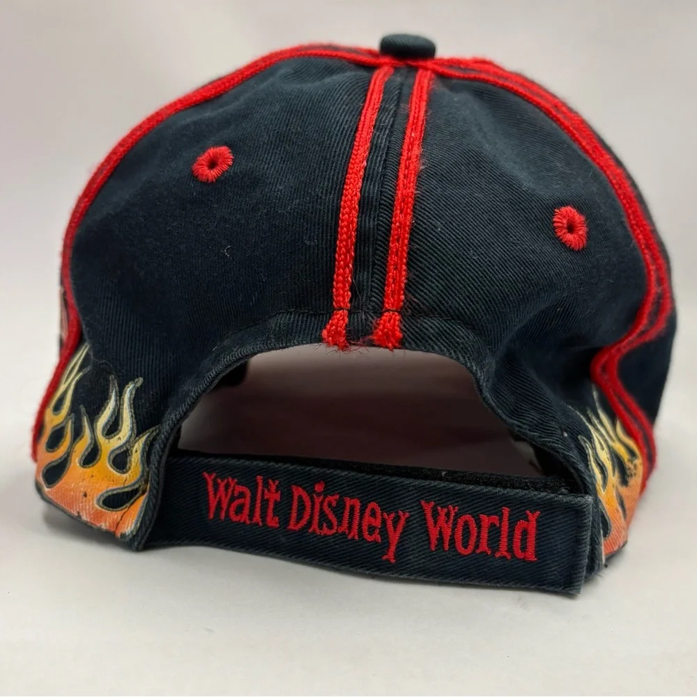 Vintage y2k Mickey kids hat with flames, Super Star embroidery